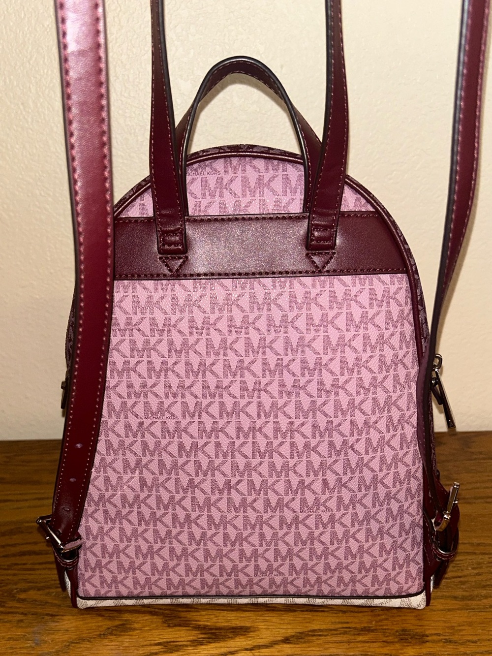 Michael Kors Rhea Medium Color-Block Signature Logo Backpack - Picture 5 of 16